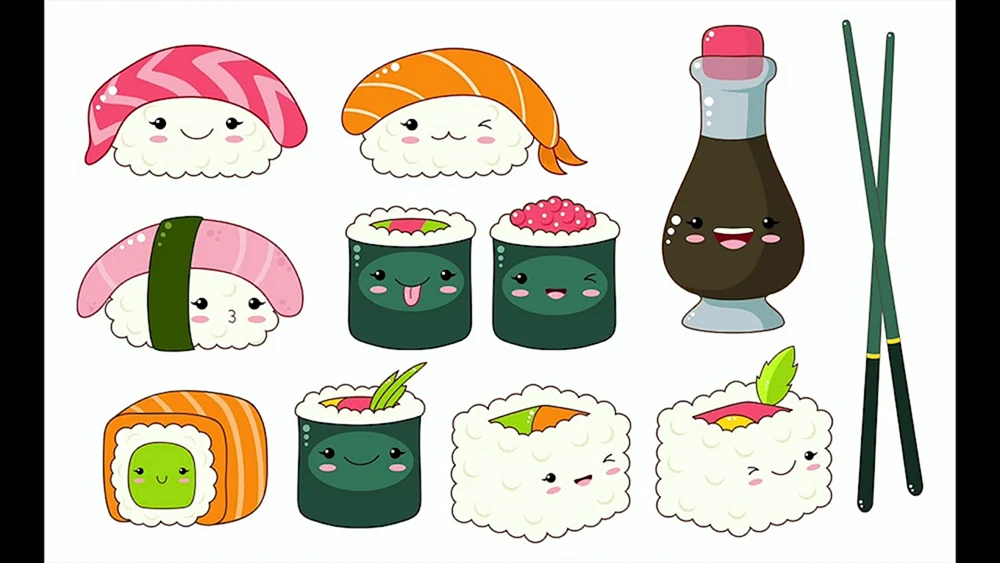Sushi zum Zeichnen