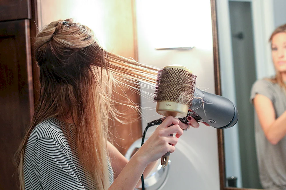 Brushing hair