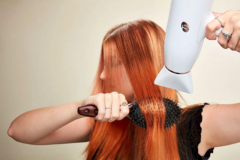 Welliges Haar mit Diffusor