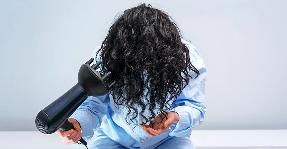 Gerade Haare Diffusor vor und nach