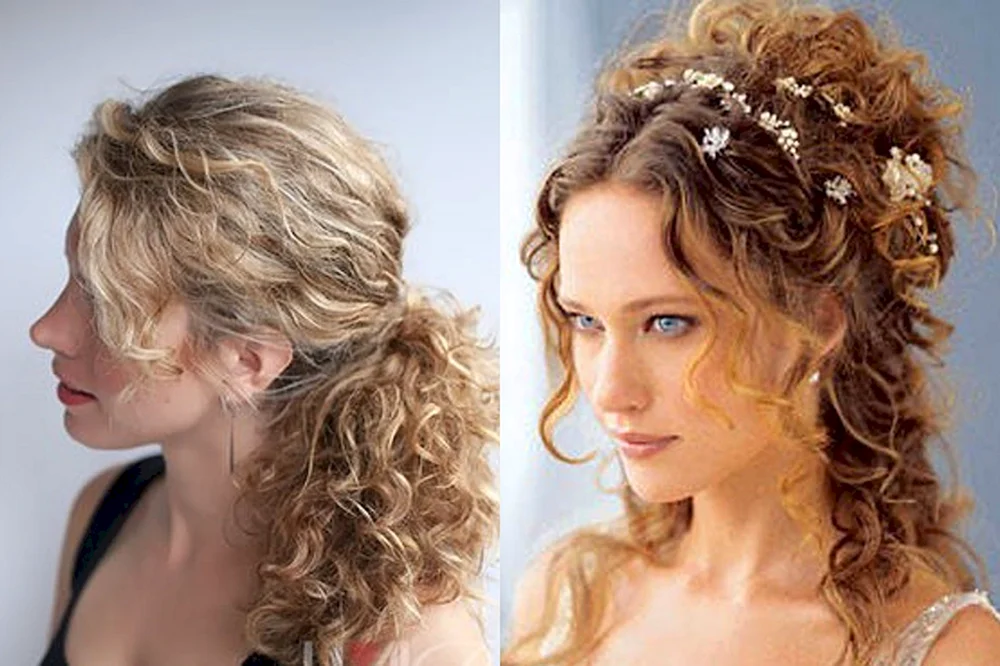 Hochzeitsfrisuren für mittellanges lockiges Haar
