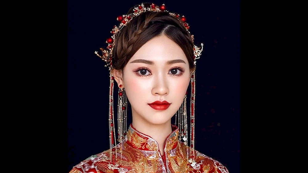 Altes chinesisches Hochzeits-Makeup