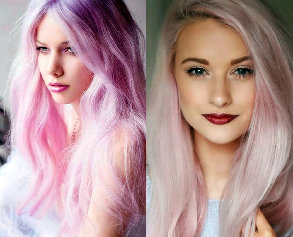 Hellrosa Haar