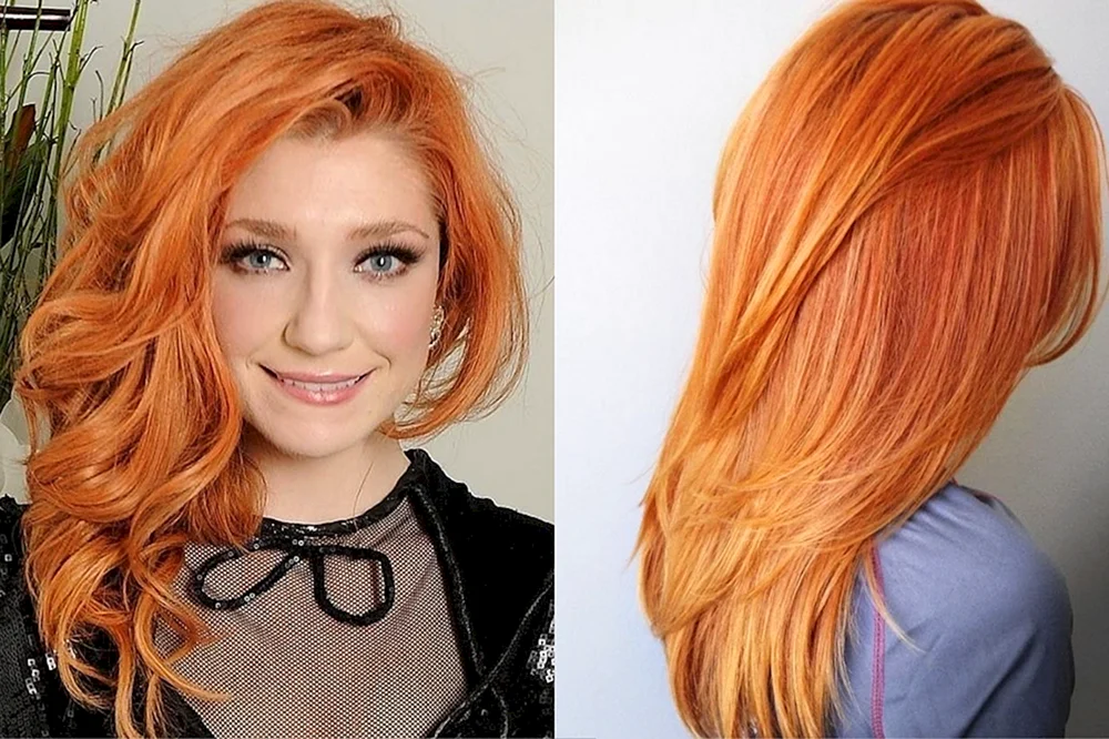 Hellrote Haarfarbe
