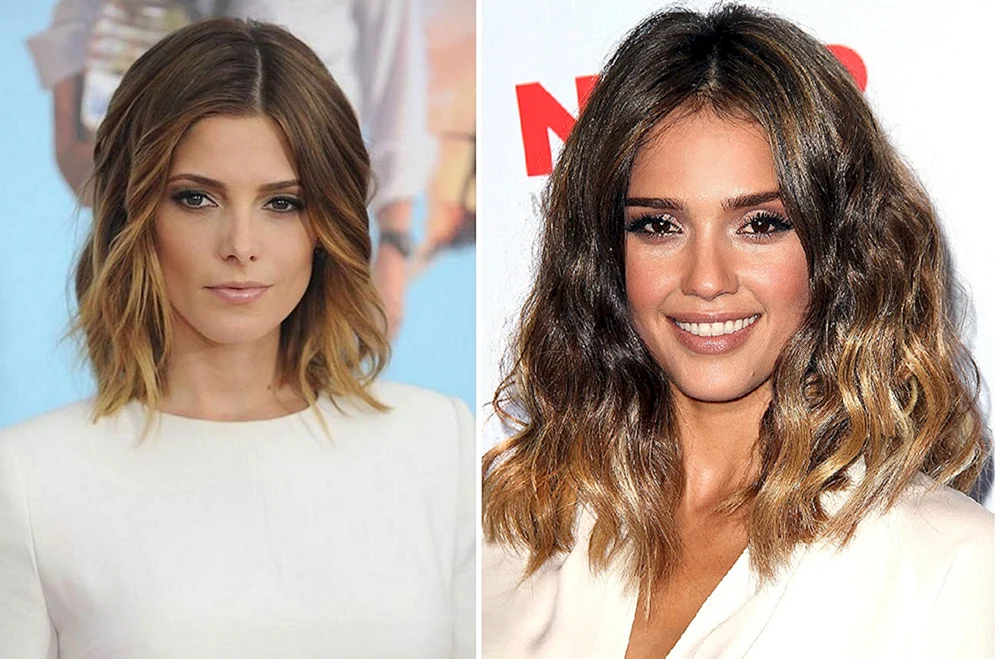 Balayage auf dunklen Bobs