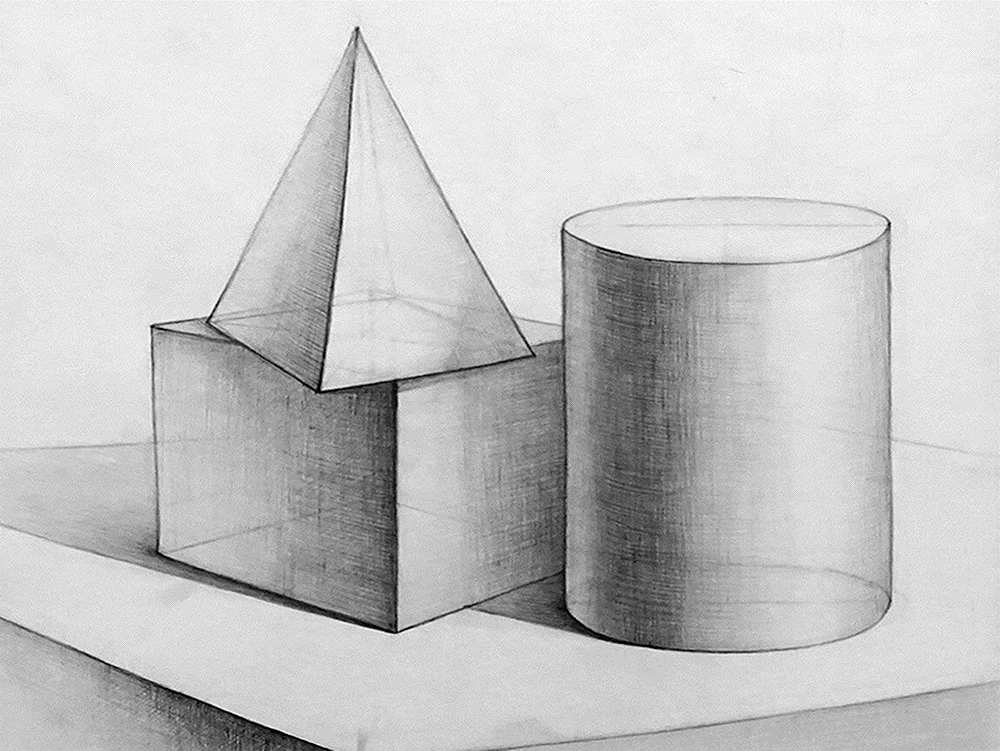 Stillleben von geometrischen Körpern