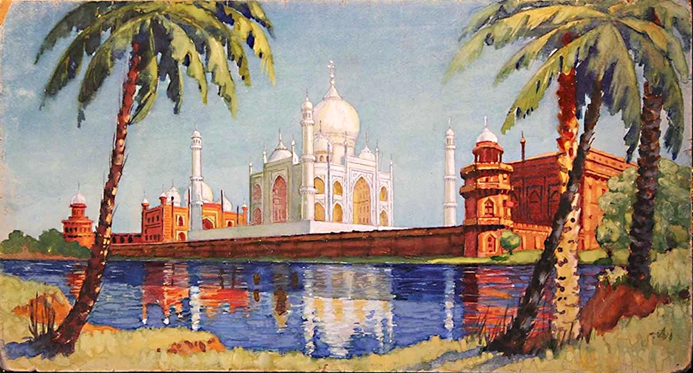 Taj Mahal Gemälde von Künstlern