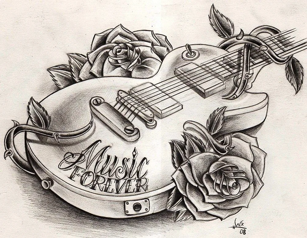 Gitarre Zeichnung