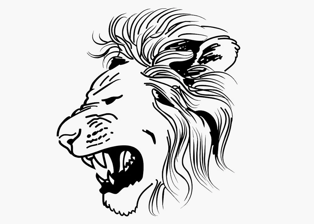Löwenkopf Tattoo