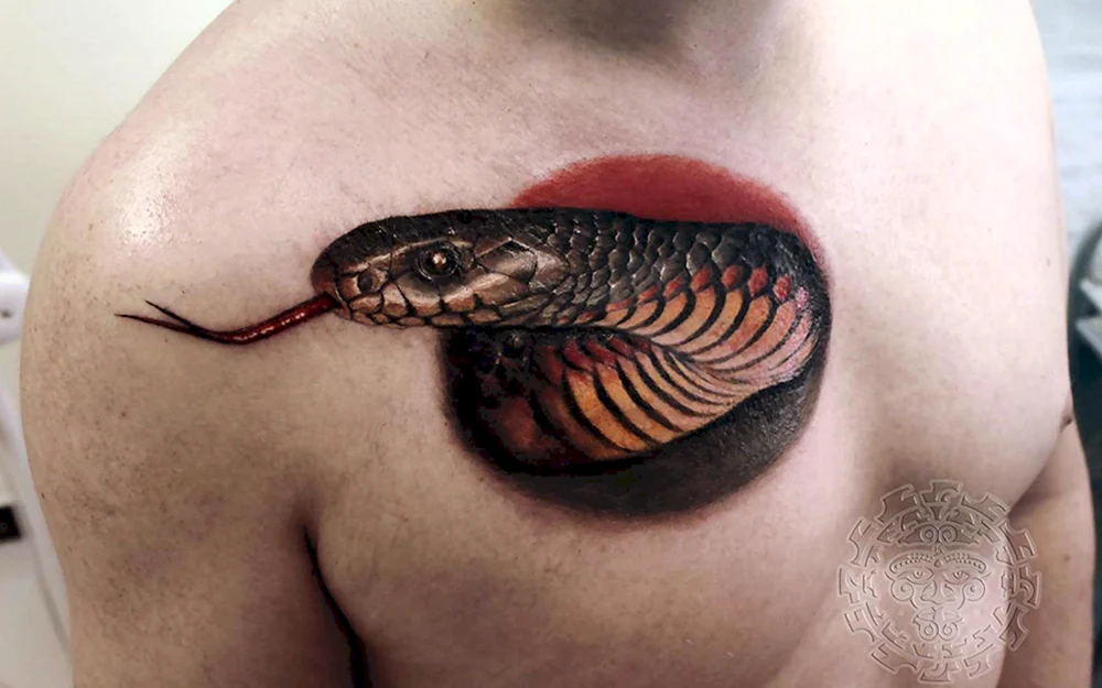 Schlangen-Tattoo auf der Taille