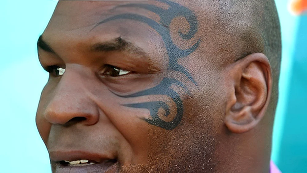 Mike Tysons Tattoo im Gesicht