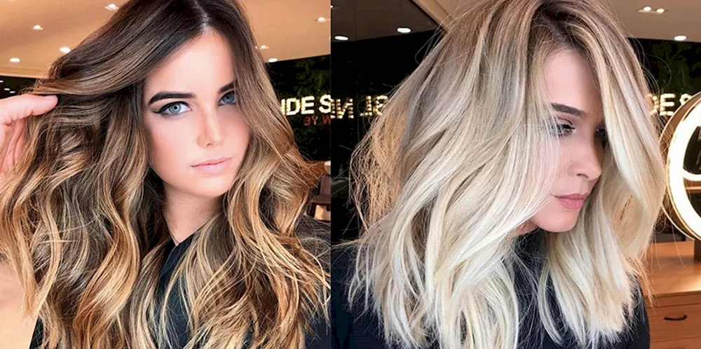 Blonde Strähnchen auf blondem Haar