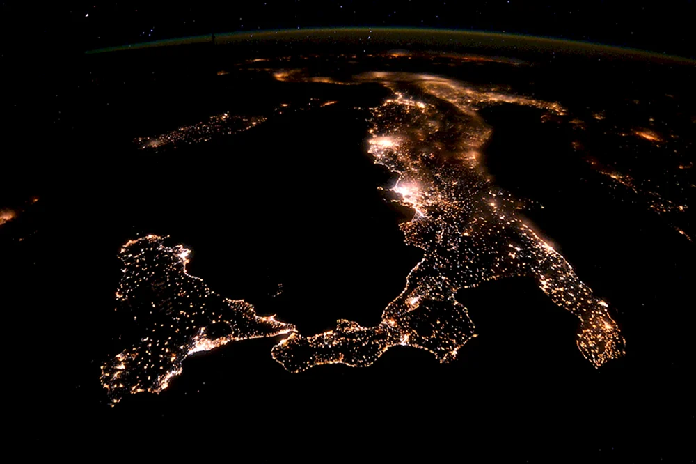 NASA Karte von Nachtland Russland