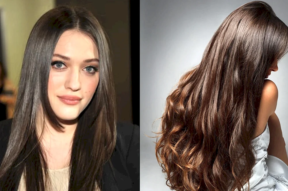 Dunkle rostbraune Haare