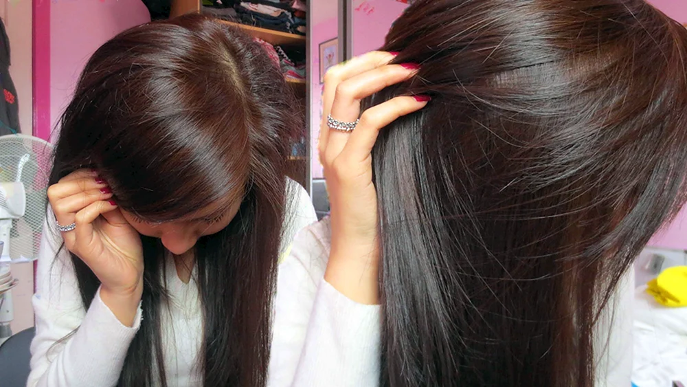Dunkel rostbraune Haarfarbe