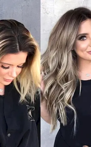 Dunkelblondes Balayage