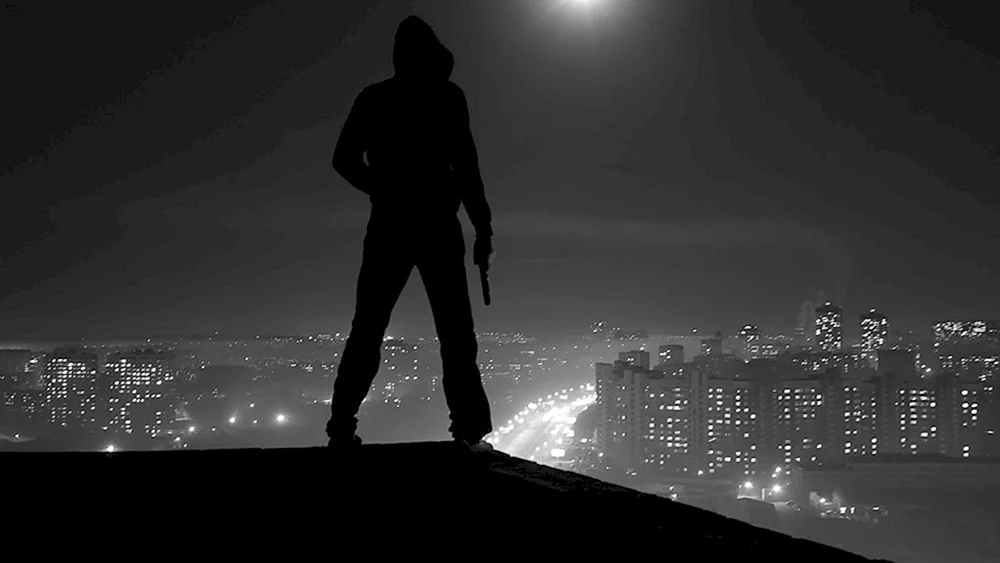 Dunkle Silhouette