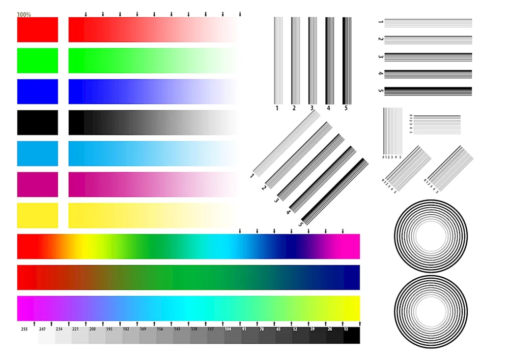 Epson Drucker Test 4 Farben