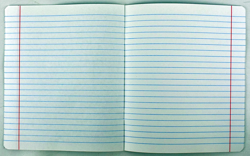 Gefüttertes Notizbuchblatt