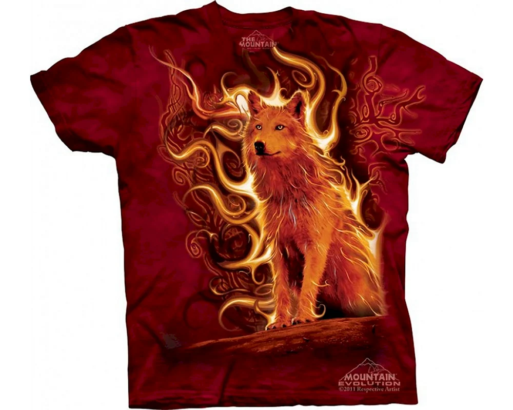 Das Berg-T-Shirt mit Schriftzug