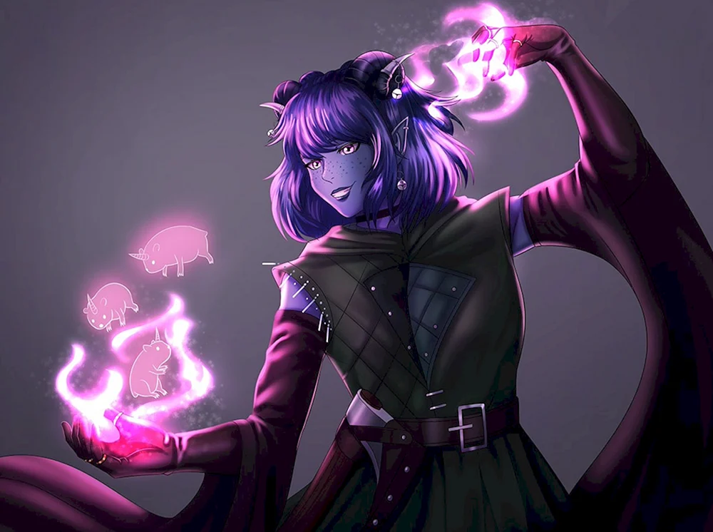 Tiefling lila.
