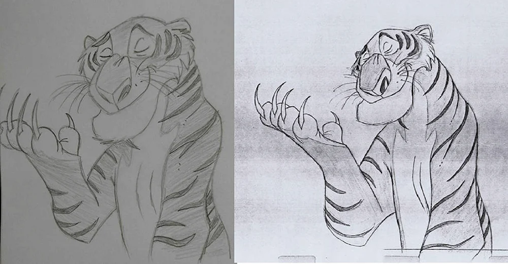 Tiger in Bleistift