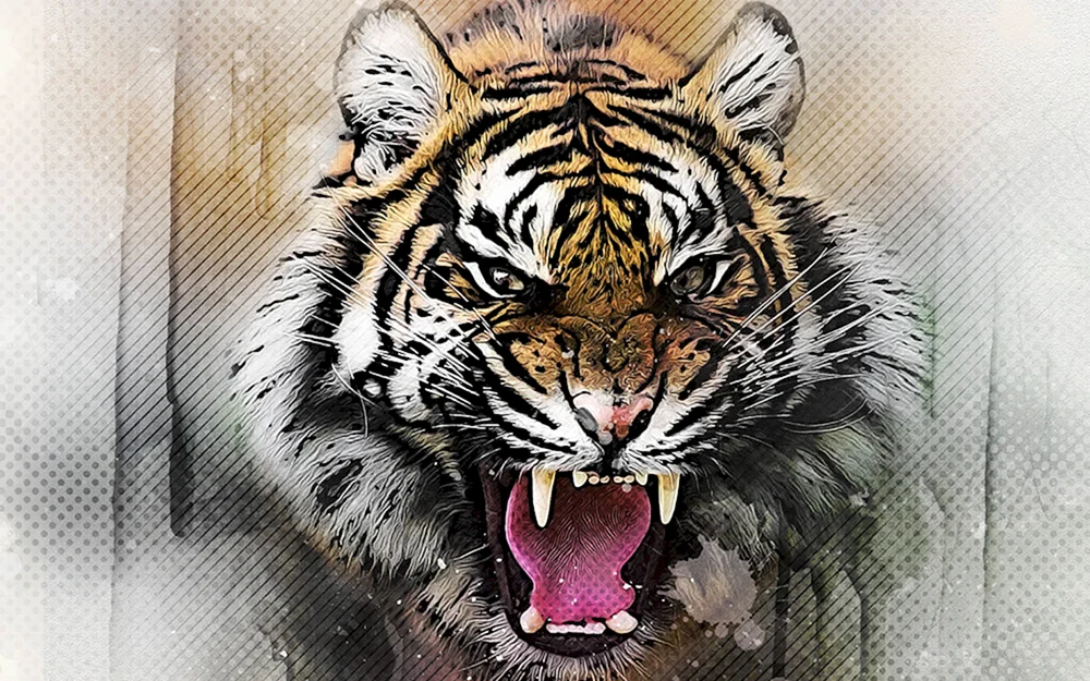Tigerpiste vollgesichtig