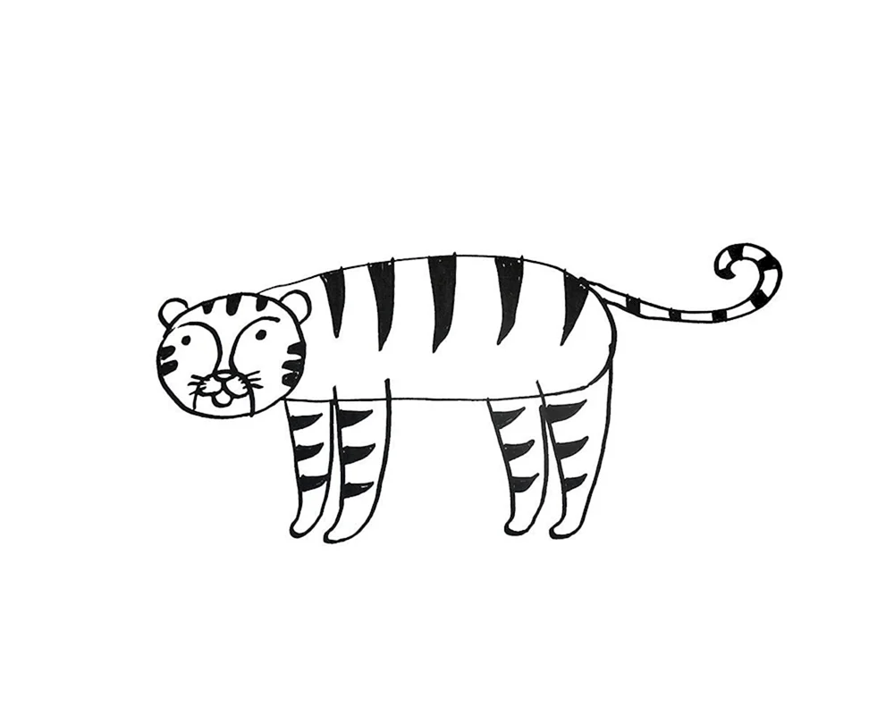 Tiger Zeichnung