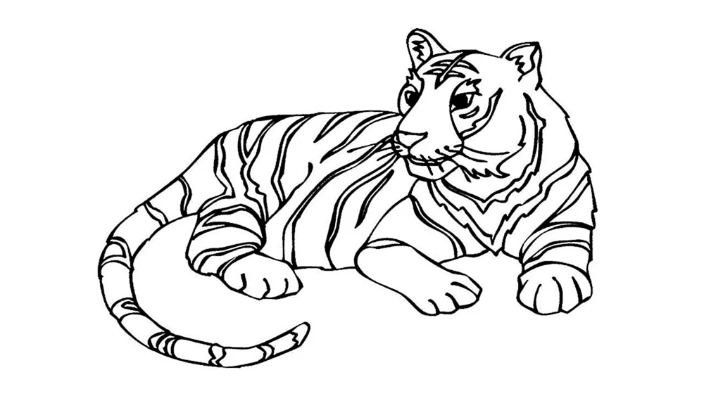 Tiger. Ausmalen