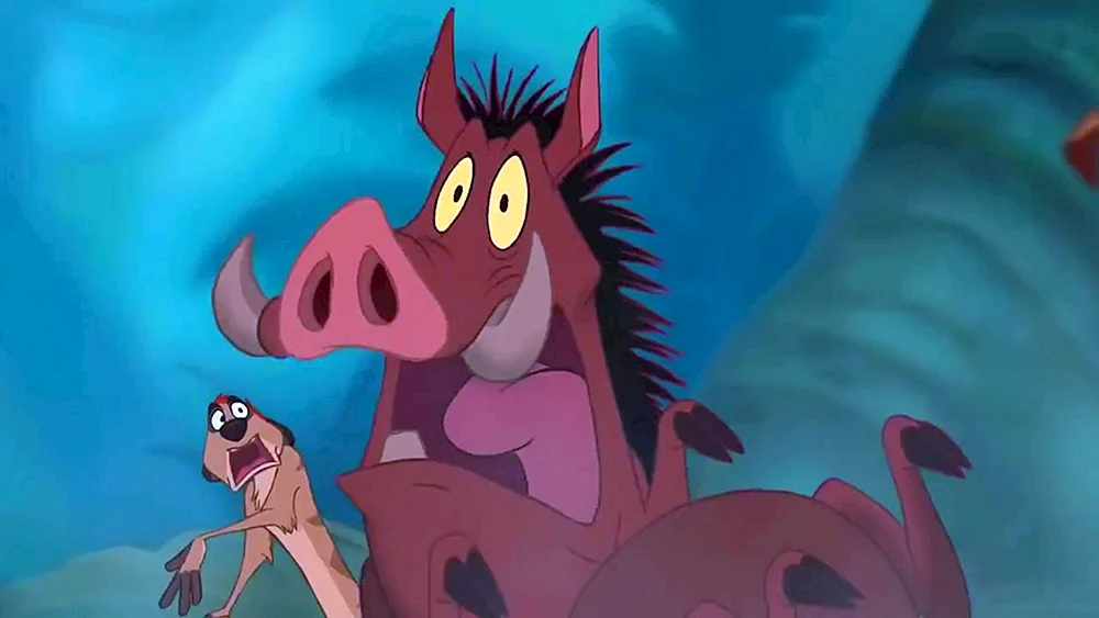 Löwenkönig Timon und Pumbaa
