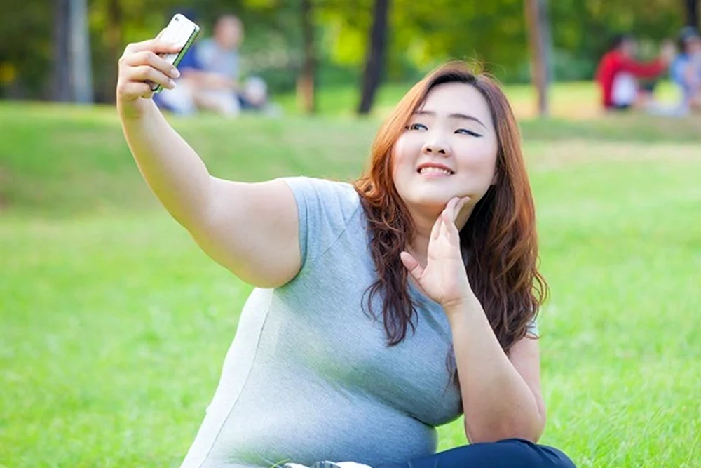 Fette Mädchen-Selfies