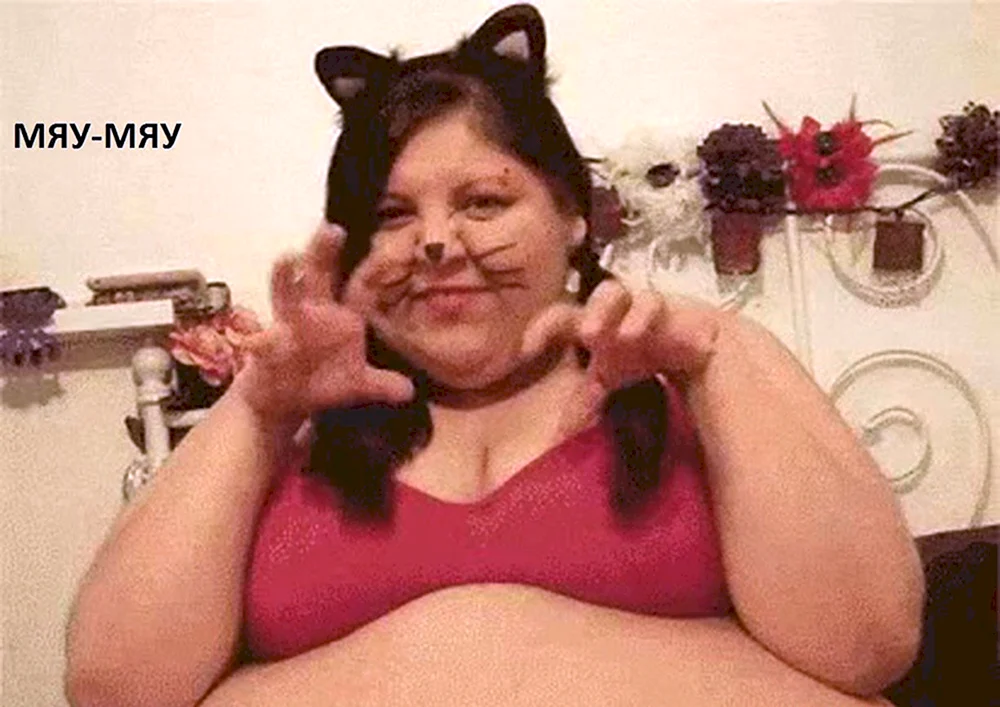 Fette Frau Katze