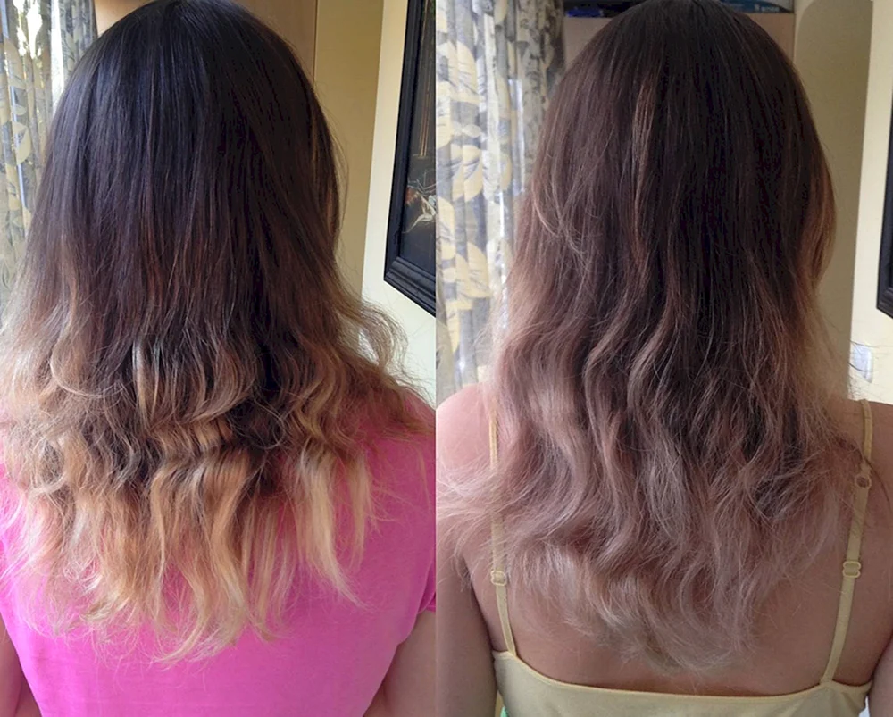 Tönung der Haarspitzen