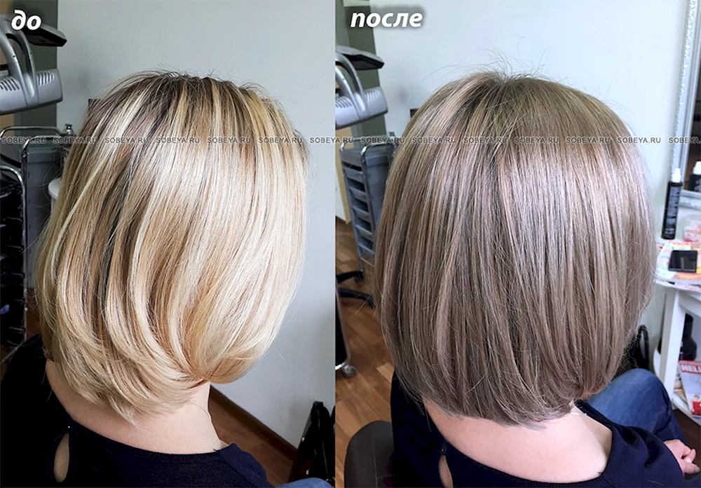 Schmelzen auf dunkelblondem Haar