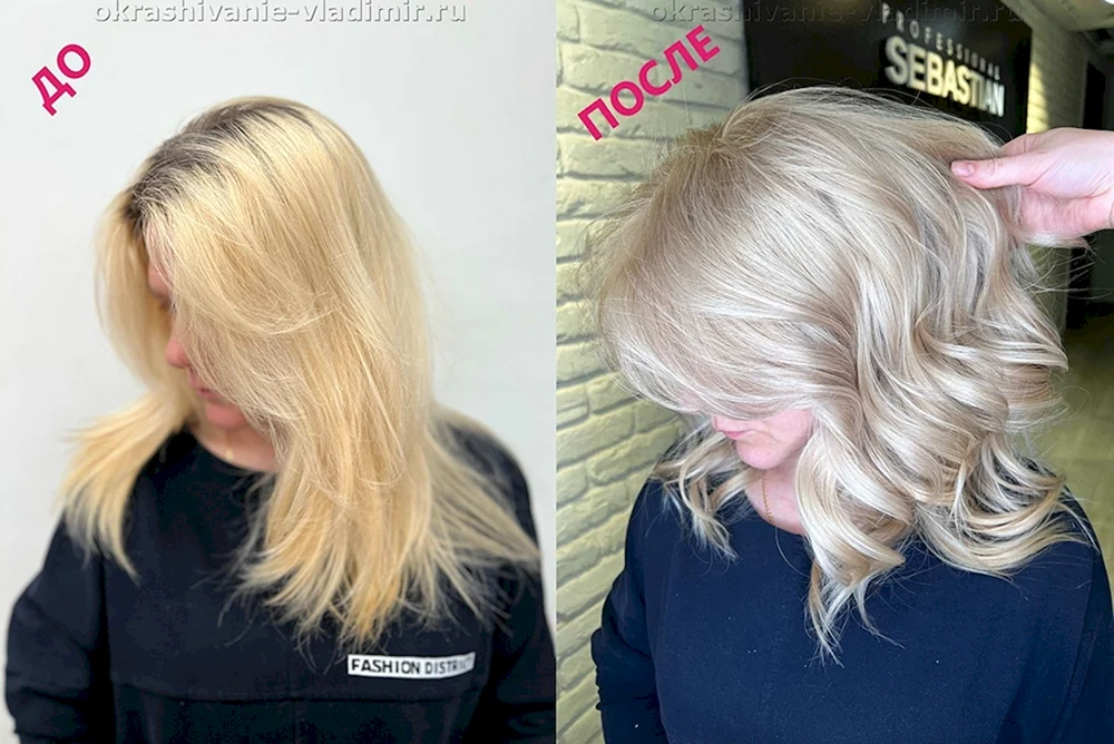 Total Blonde auf dem Haar