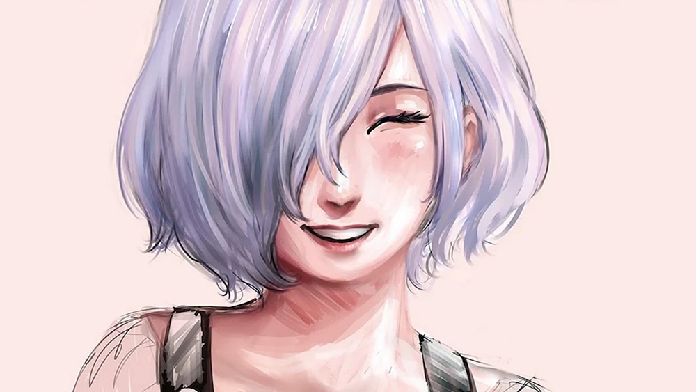 Girl with white hair