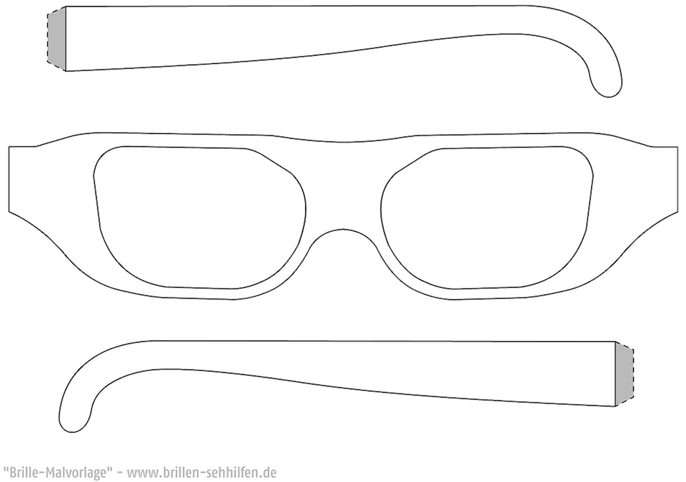 Brillenschablone für 3D-Stift
