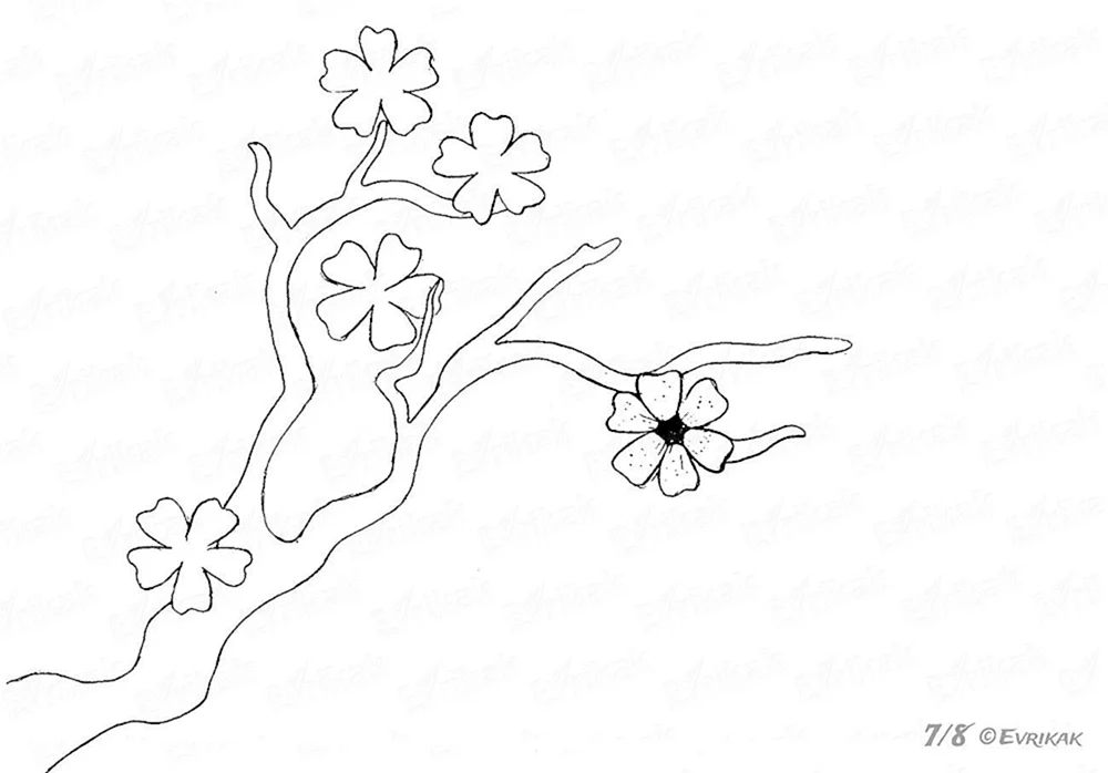 Schablone Zweig