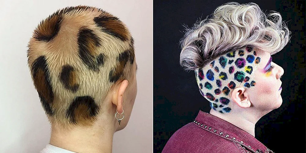 Leoparden Schablonenhaarfarbe