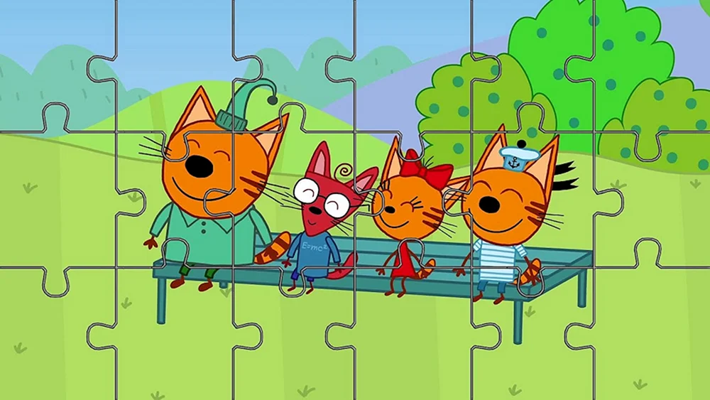 Drei Katzen Cartoon