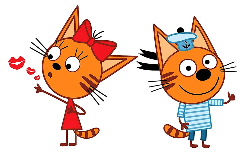 Baumkatzen Cartoon drei Katzen Karamelka