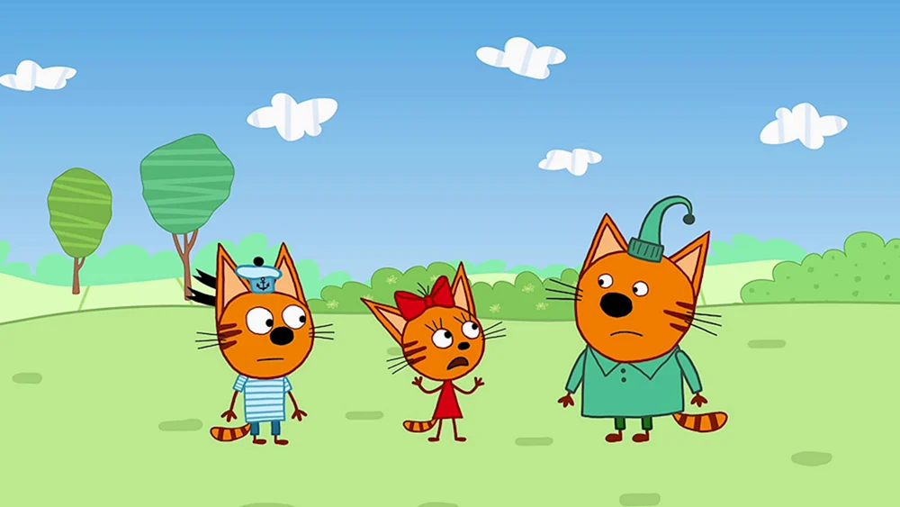 Kotopolis Stadt drei Katzen