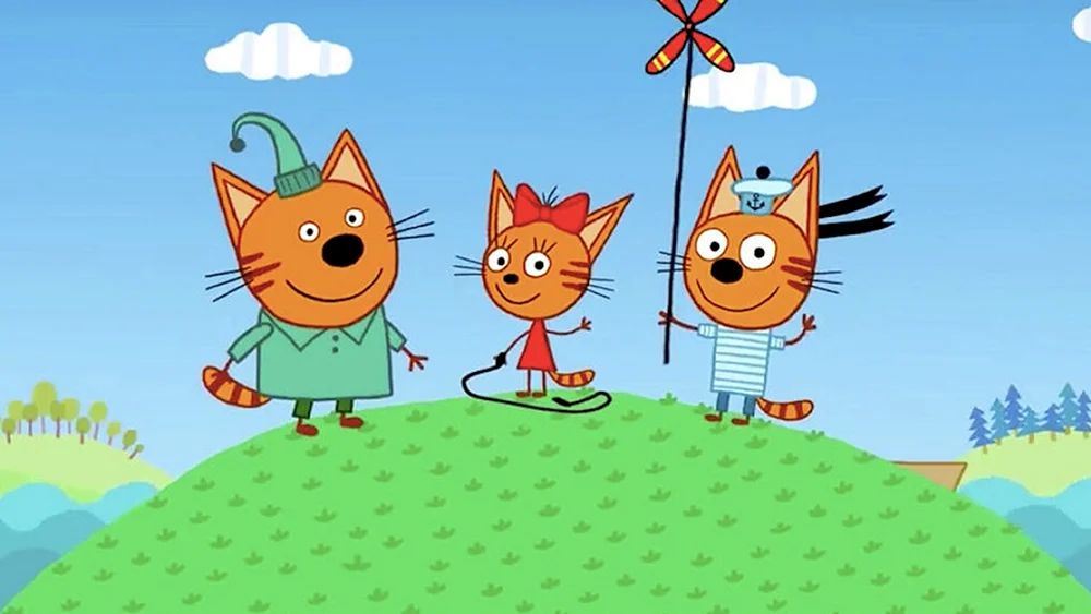 Drei Katzen Cartoon drei Katzen