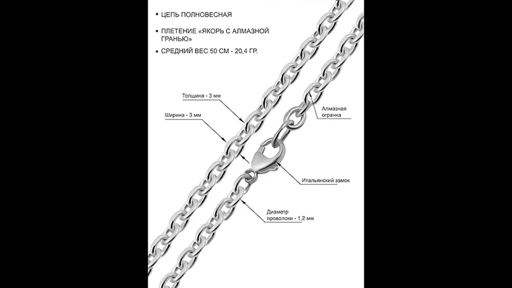Silber Ankerkette