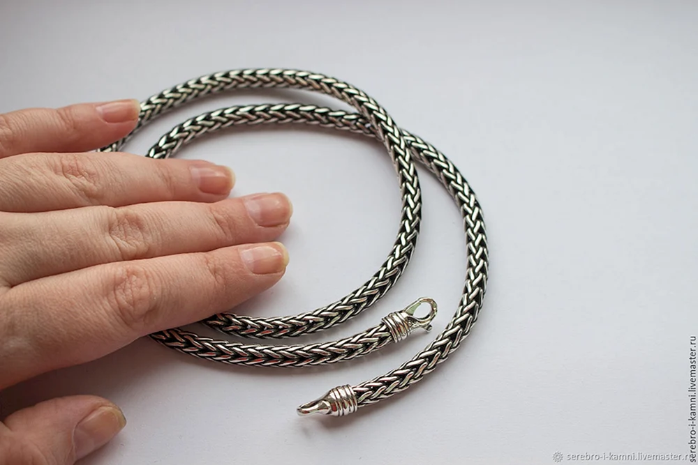 Fuchsschwanz Kette Silber 63cv