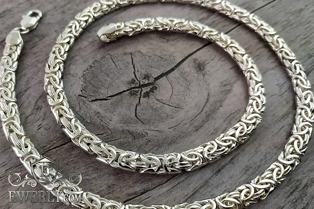 Fuchsschwanz Kette Silber