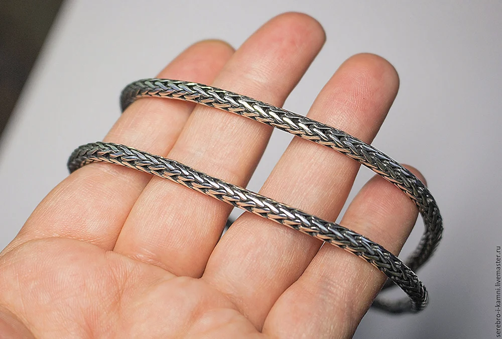 Fuchsschwanz Kette Silber