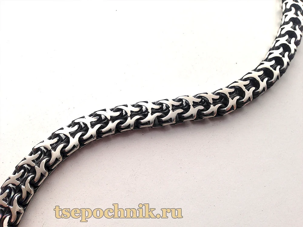Doppel-Bismarck-Armband silber