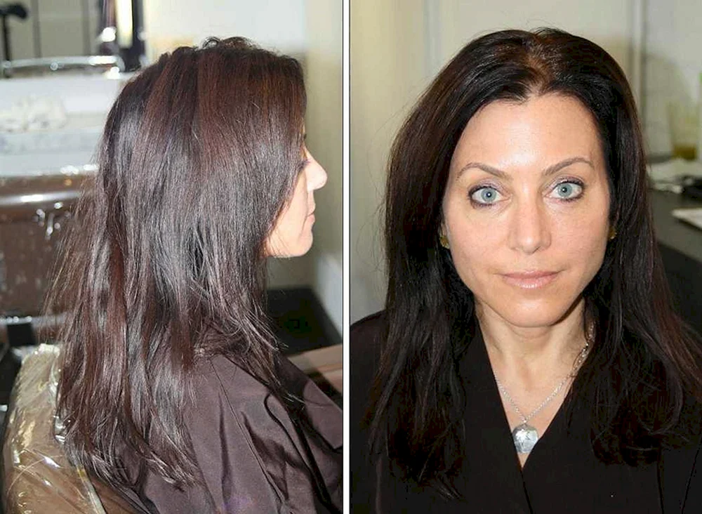Mokkabraune Haarfarbe