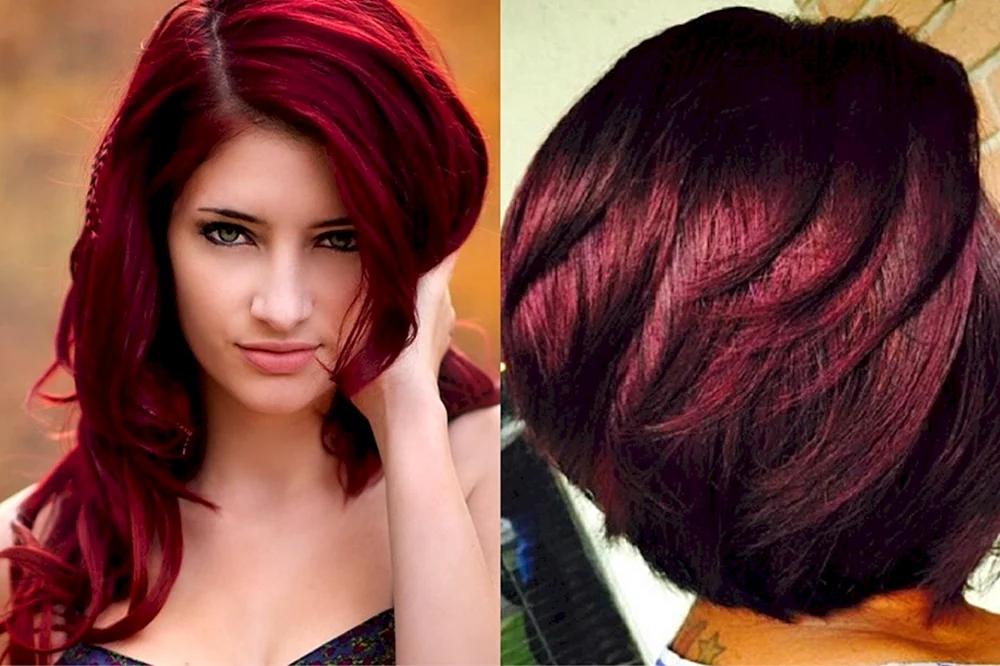 Granatrot Haarfarbe